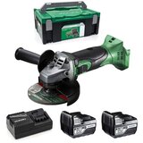 HIKOKI akumulatorska ugaona brusilica 18V 2x5,0Ah + punjač + kofer (G18DSL2-WUZ6)