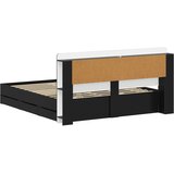  Okvir kreveta s pohranom Crna 180 x 200 cm Konstruirano drvo | Eponuda.ba