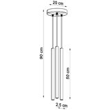  Obesna svetilka PASTELO 3P bela, (21347894) | Shoptok.si