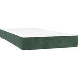 vidaXL Box spring krevet s madracem tamnozeleni 100x200 cm baršunasti | shoptok.hr
