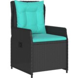  7-dijelni set za blagovanje u vrtu crni poli ratan | shoptok.hr