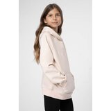 4f Otroški pulover bež barva, s kapuco | Shoptok.si