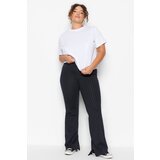 Trendyol Curve Plus Size Pants - Navy blue - Flare Cijene