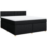 vidaXL Box spring postelja z vzmetnico črna 180x200 cm blago, (21305862) | Shoptok.si