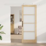 vidaXL drsna vrata s kompletnim kompletom 'ORKDAL'trden les in steklo | Shoptok.si