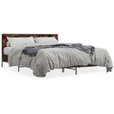  Okvir kreveta boja hrasta 160x200 cm konstruirano drvo i metal | shoptok.hr