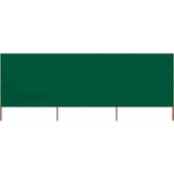  Vjetrobran s 3 panela od tkanine 400 x 80 cm zeleni | shoptok.hr