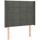 LED uzglavlje tamnosivo 103x16x118/128 cm baršunasto | shoptok.hr