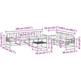 Set vanjskih sofa 7 kom. Bijela i krem | shoptok.hr