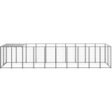  Pasji boks črn 6,05 m² jeklo - - črna - 39.55 - 550 x 110 x 110 cm - 2025- | Shoptok.si
