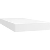 Krevet s oprugama i madracem bijeli 90 x 190 cm od umjetne kože | shoptok.hr