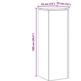  Stalak za biljke boja hrasta 33 x 33 x 100 cm konstruirano drvo Siva | shoptok.hr