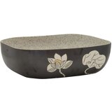 Maison Chic Umivalnik - Kopalna umivalnik - Lavabo siv in črn pravokoten 48x37,5x13,5 cm keramika, (21684669) | Shoptok.si