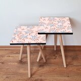 Hanah home 2Shp169 - salmon salmonnavy blue nesting table (2 pieces) | ePonuda.com