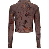Desigual Bucarest ženski pulover s patentnim zatvaračem smeđi | shoptok.hr