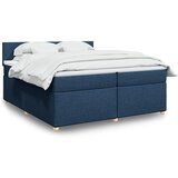 Maison Chic Box spring postelja - Vzmetna postelja z vzmetnico modra 200x200 cm blago SL24181, (21879865) | Shoptok.si