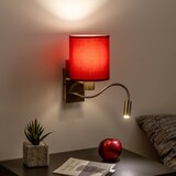  Brilagi-LED Zidna lampa NUBILA 1xE27/25W/230V+LED/3W mesing/pompejska.crvena | Eponuda.com