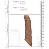 REALROCK Penis Sleeve 8 - navlaka za penis (21cm) - tamna prirodna | shoptok.hr