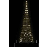 vidaXL LED božično drevesce Toplo bela 138.5 x 138.5 x 399 cm Kovina | Shoptok.si