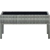 vidaXL Vrtni stol sivi 75 x 40 x 37 cm od poliratana | shoptok.hr