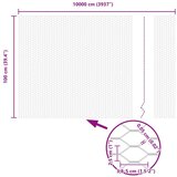  Stupovi Ograde 22 kom U-Kanal 100 cm Pocinčani čelik Heksagonalna Ograda 1x100 m Pocinčani čelik | shoptok.hr