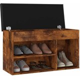  Klupa za cipele s jastukom boja hrasta 80 x 30 x 47 cm drvena | shoptok.hr