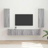 Komplet TV omaric 3 pcs Siva Sonoma Konstruiran les - - Siva - 57.32 - 30 x 31 x 100 cm - 2025-vidaXL-Uvoz_2