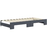 vidaXL Dnevni krevet na razvlačenje tamnosivi 90 x 200 cm baršunasti | shoptok.hr