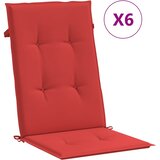  Jastuci za vrtne stolice 6 kom crveni 120x50x3 cm od tkanine | shoptok.hr