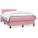  Krevet s oprugama i madracem ružičasti 120x210 cm baršunasti | shoptok.hr