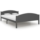vidaXL posteljni okvir temno siv iz trdne borovine 160x200 cm | Shoptok.si