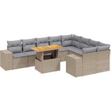  10-dijelni set vrtnih sofa s jastucima bež od poliratana | shoptok.hr