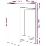  Stalak za biljke Bijeli 30 x 30 x 60 cm Konstrukcijsko drvo | shoptok.hr