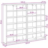 Cd ormar 2 kom. Staro drvo 60 x 17 x 92 cm Konstruirano drvo | shoptok.hr