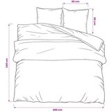  Set posteljine za poplun sivi 260 x 240 cm pamučni | shoptok.hr