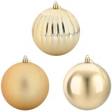  Set božićnih kuglica XXL 3 kom. Zlatno Ø 25 cm Plastika | shoptok.hr