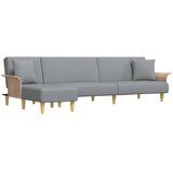 Kutna garnitura na razvlačenje svjetlosiva 279x140x70cm tkanina | shoptok.hr