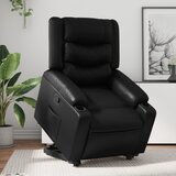 Maison Chic Naslanjač - Relax naslanjač s funkcijo vstajanja črno umetno usnje, (22061179) | Shoptok.si