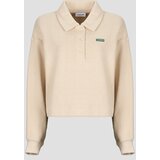 Lacoste Puloverji Sweatshirt polo en interlock côtelé avec étiquette Bež Cene