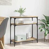 vidaXL Konzolna miza Umetni hrast 75 x 29 x 75 cm Konstruiran les | Shoptok.si