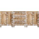 vidaXL Bočnice 3 kosi 60x33,5x75 cm Masivni les Mango | Shoptok.si