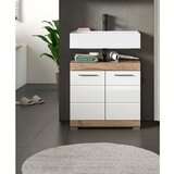 MID.YOU Omarica Za Pod Umivalnik Wave, Bela, Hrast | Shoptok.si