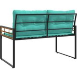  Drvena klupska klupa s jastukom Tirkizna 114 x 55 x 77 cm | shoptok.hr