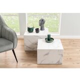 Actona Bijeli stolići za kavu u setu 2 kom u mramornom dekoru 58x58 cm Dice – | shoptok.hr