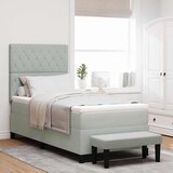  Krevet s opruga kutije Svjetlosiva 190 x 90 cm Baršun | shoptok.hr