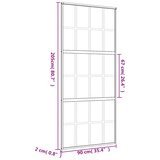  Klizna vrata zlatna 90 x 205 cm matirano staklo ESG i aluminij | shoptok.hr