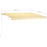  Automatska tenda sa senzorom LED 450 x 300 cm žuto-bijela | shoptok.hr