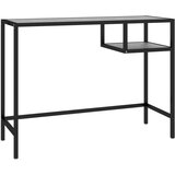 Maison Chic Računalniška miza - pisarniška miza črn marmor 100x36x74 cm kaljeno steklo, (21785017) Cene
