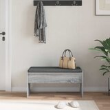  Klupa za hodnik s jastukom Siva Sonoma 83 x 38 x 40 cm | shoptok.hr