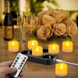 DAPHOMEU 6x polnilne LED čajne svečke z daljincem | Shoptok.si
